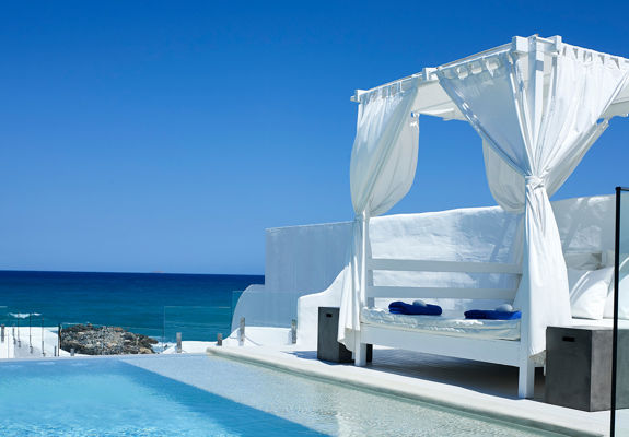 Knossos Beach Two Bedroom Spa Suite Water Front Private Pool terrace pool and gazebo