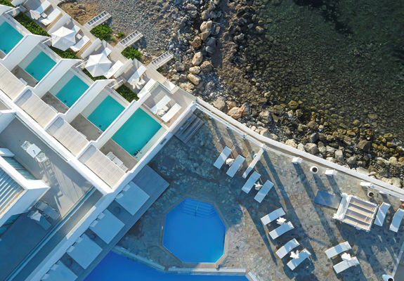 Knossos Beach Island Suite Waterfront Private Heated Pool Beach Access compound