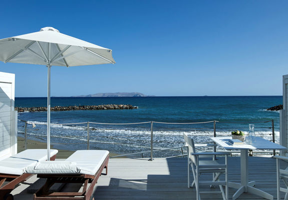 Knossos Beach Superior Bungalow Water Front balcony view