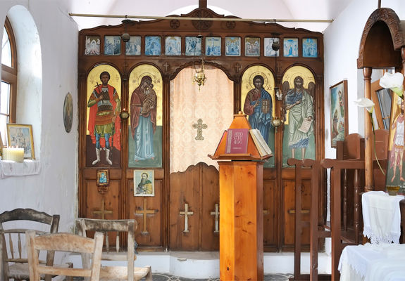 Knossos Beach Wedding chapel interior